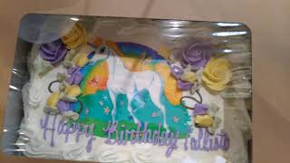 🪐 Callisto's 🦄 Unicorn 🎂 Birthday Cake From Wegmans on Mount Read Boulevard in Greece, New York, Aug