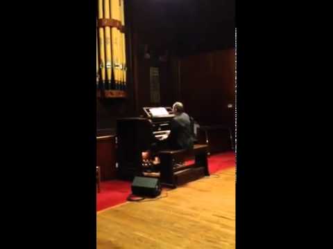 Eamonn Flynn on pipe organ with The Black Brothers Band at Trinity Cathedral, San Jose