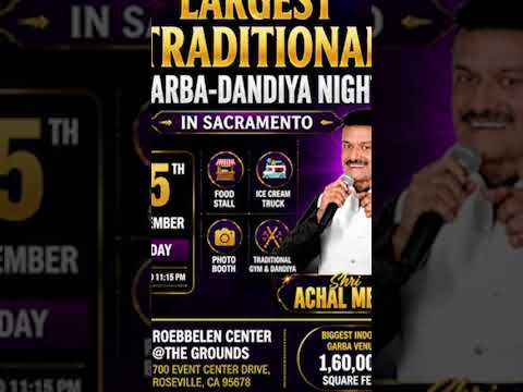 Sacramento's BIGGEST Traditional Garba Night is Here! | Shri Achal Mehta LIVE 2026
