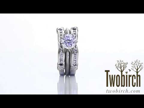 0.32ct. Channel Set Round Ring Guard Enhancer - TwoBirch TB-GUARD-0018-WG-F