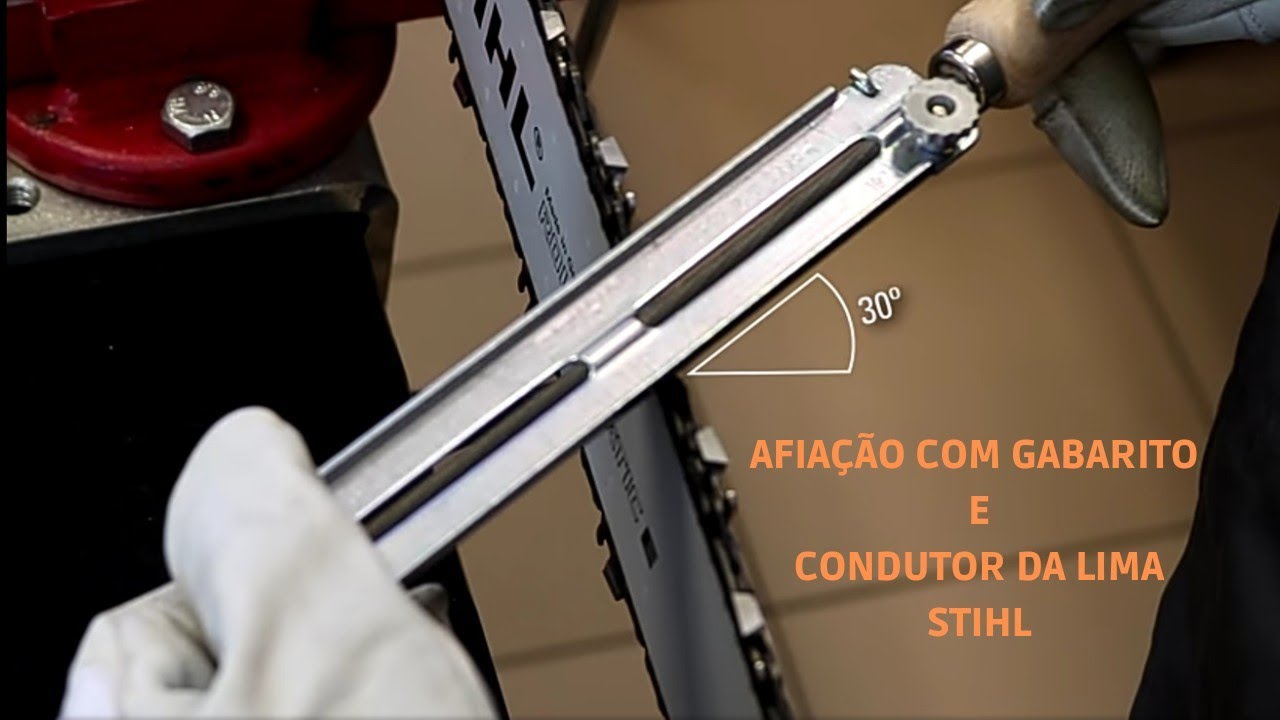 Motosserra Stihl MS 170 - Gabarito de Afiação e Condutor da Lima