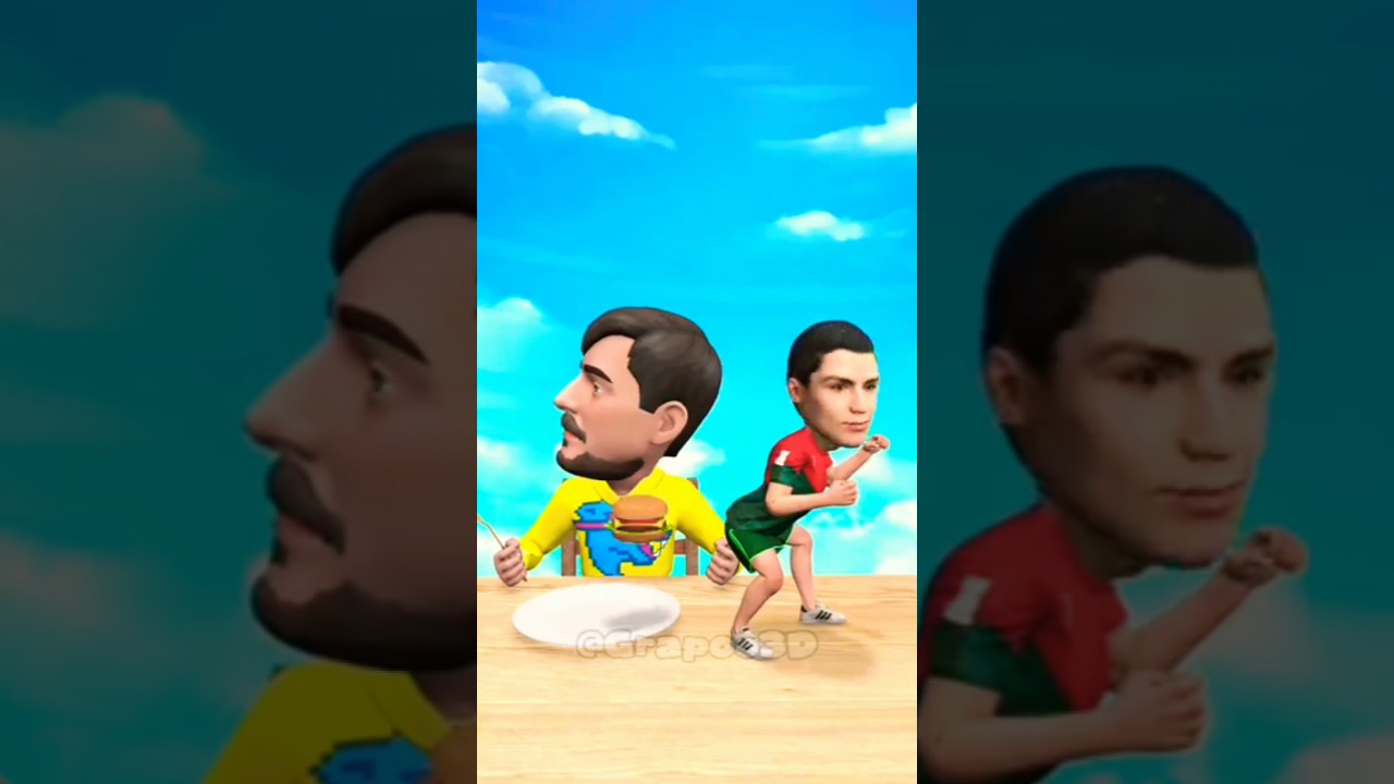 Cristiano Ronaldo and MrBeast Funny Moments😂🤣| 3D Animation#shorts #mrbeast#funny#anime #shortsfeed