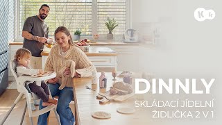 KINDERKRAFT Столче за хранене Dinnly 2в1 Бежово