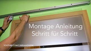 Glas Schiebetür einbauen Montage Anleitung