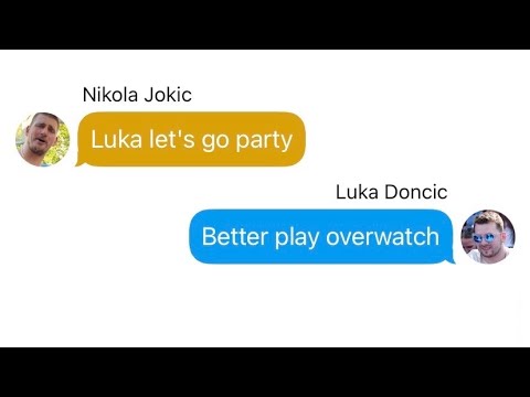 Nikola Jokic Texting Luka Doncic after "Night of the Dragon"