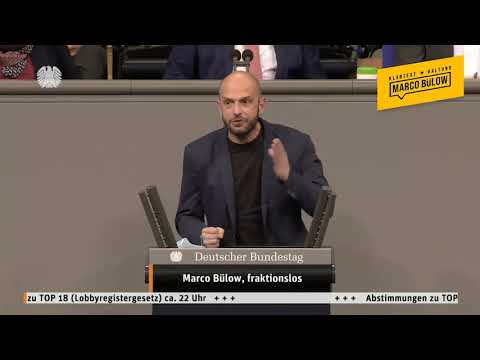 Marco Bülow: "Im Übrigen bin ich der Meinung, dass der Profitlobbyismus zerstört werden muss!"