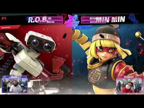 Dre (Mario, ROB) vs NathanViper (Min Min, Falco) -  Top 8 - Dragun House Monthly - February 2023