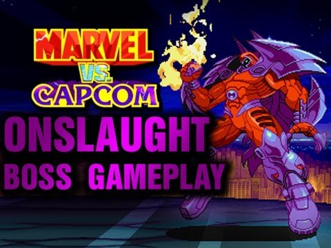 Marvel vs Capcom PSX - Onslaught Game play