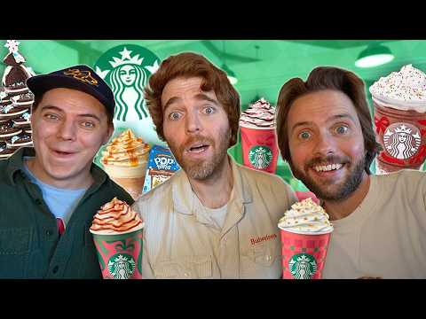 Tasting VIRAL Starbucks Drinks and Holiday Snacks with Shane & Spencer