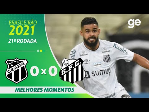 Gols e lances de Ceará x Santos