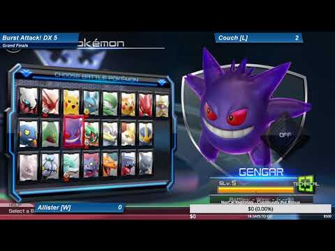 Burst Attack DX! 5: Grand Finals - Allister (Darkrai/Sceptile/Suicune) VS Couch (Machamp)