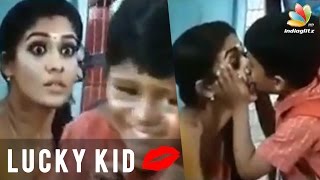 Nayanthara kiss on lips by School Boy  Thirunaal M