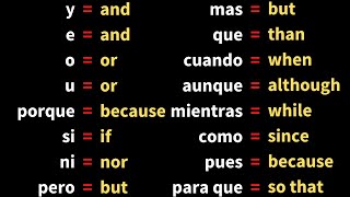 Learn the Spanish Conjunctions