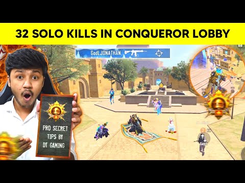 32 SOLO FINISHES AGAINST CONQUEROR SQUADS 🥵🔥 BGMI GAMEPLAY - DT GAMING