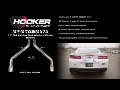 2016-2017 Camaro I4, 2.0L Axle-Back Without Mufflers
