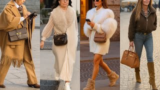 ITALIAN NEWEST AUTUMN OUTFITS 🇮🇹 NOVEMBER LUXURY LOOKS | EFFORTLESS SHOPPING TRENDS IN MILAN FASHION