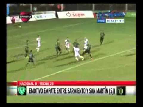 Sarmiento 2 vs San Martín SJ 2 Resumen!!! Fecha 28 Primera B Nacional 2014