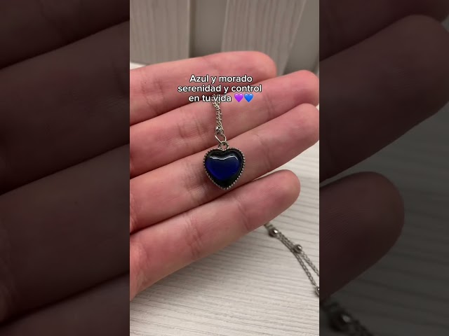 Vídeo relacionado con FashionCha Collar de Humor con Colgante de Piedra Mágica Collar de Sentimientos Y Joya de Estilo Antiguo Medallón de Corazón de Acero Adecuado para Pers, Mariposa y corazón, 55cm