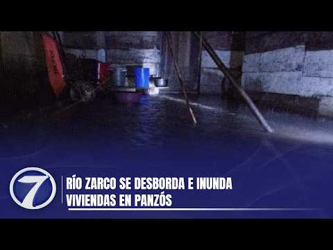Río Zarco se desborda e inunda viviendas en Panzós