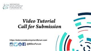 #IDF2019 : Video Tutorial Call For Submission