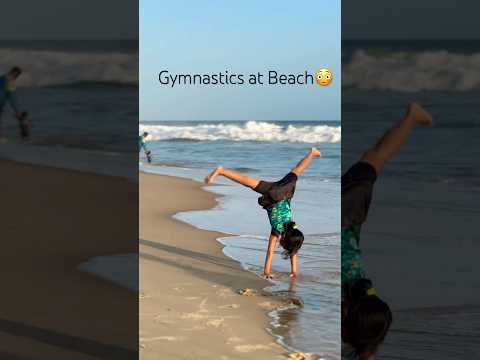 Gymnastics 😇😀 at Beach