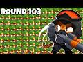 How Far Can Only Snipers Survive In CHIMPS Mode Bloons TD 6