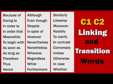 C1 C2 Proficiency Advanced Linking and Transition Words for IELTS