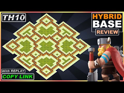 NEW BEST! TH10 Base with REPLAY!! Town Hall 10 Farming/Trophy/Hybrid Base Copy link - Clash of Clans