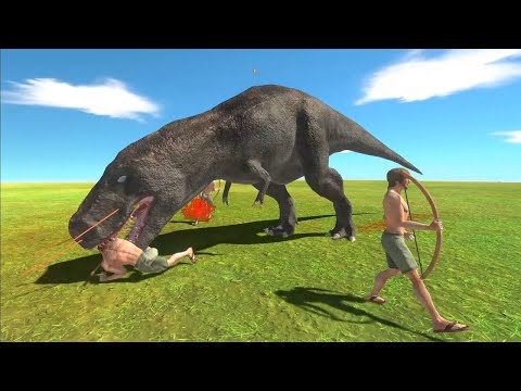 3 BOWMEN vs DINOSAURS (Animal Revolt Battle Simulator)