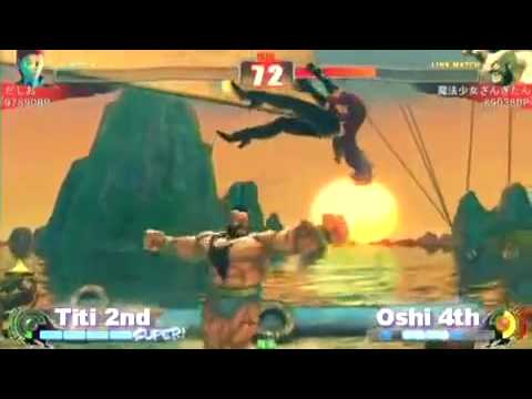 Street Fighter 4 Dashio (Viper) vs Mahoshojo Zangitan (Zangief) - Adachi 5on5 Exhibition