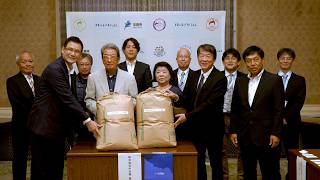 9月29日【びわ湖放送ニュース】子どもたちにおいしいお米を　企業が児童福祉施設などに新米３００キロを寄附