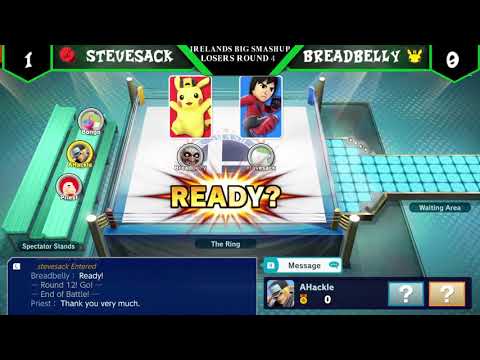 SteveSack (Mii Brawler) vs  Breadbelly (Pikachu) Irelands Big Smashup Frosty Fallouts Top 8 Loser R4