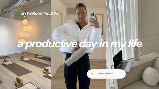 a productive day in my life: lower body workout, grocery shopping, & cook with me!
