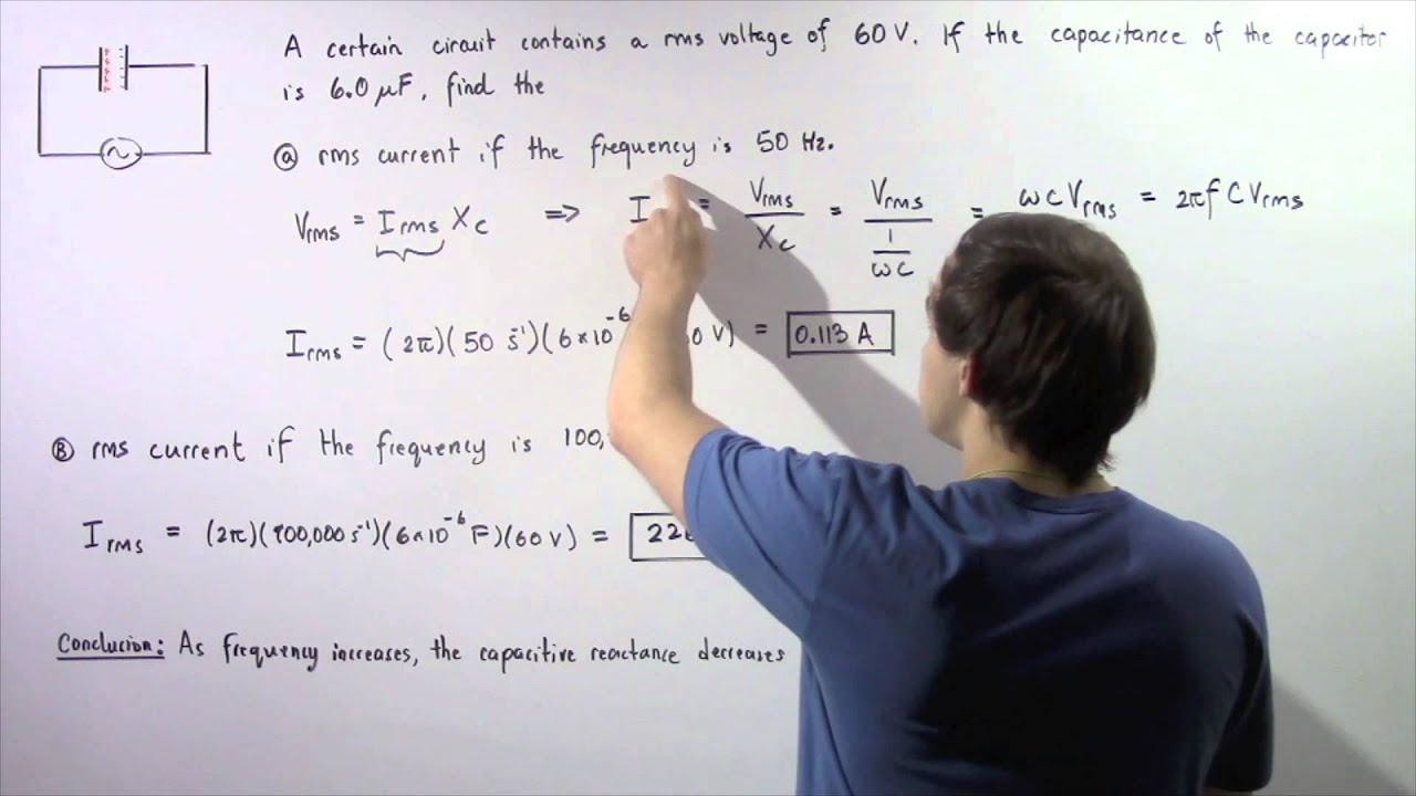 Capacitive Reactance Example
