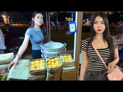 Popular! Walking Tour in Cambodian STREET FOOD - Phnom Penh Night Market 2025