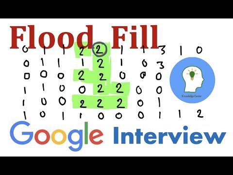 Google Coding Interview Question and Answer 3 Flood fill Algorithm | Paint