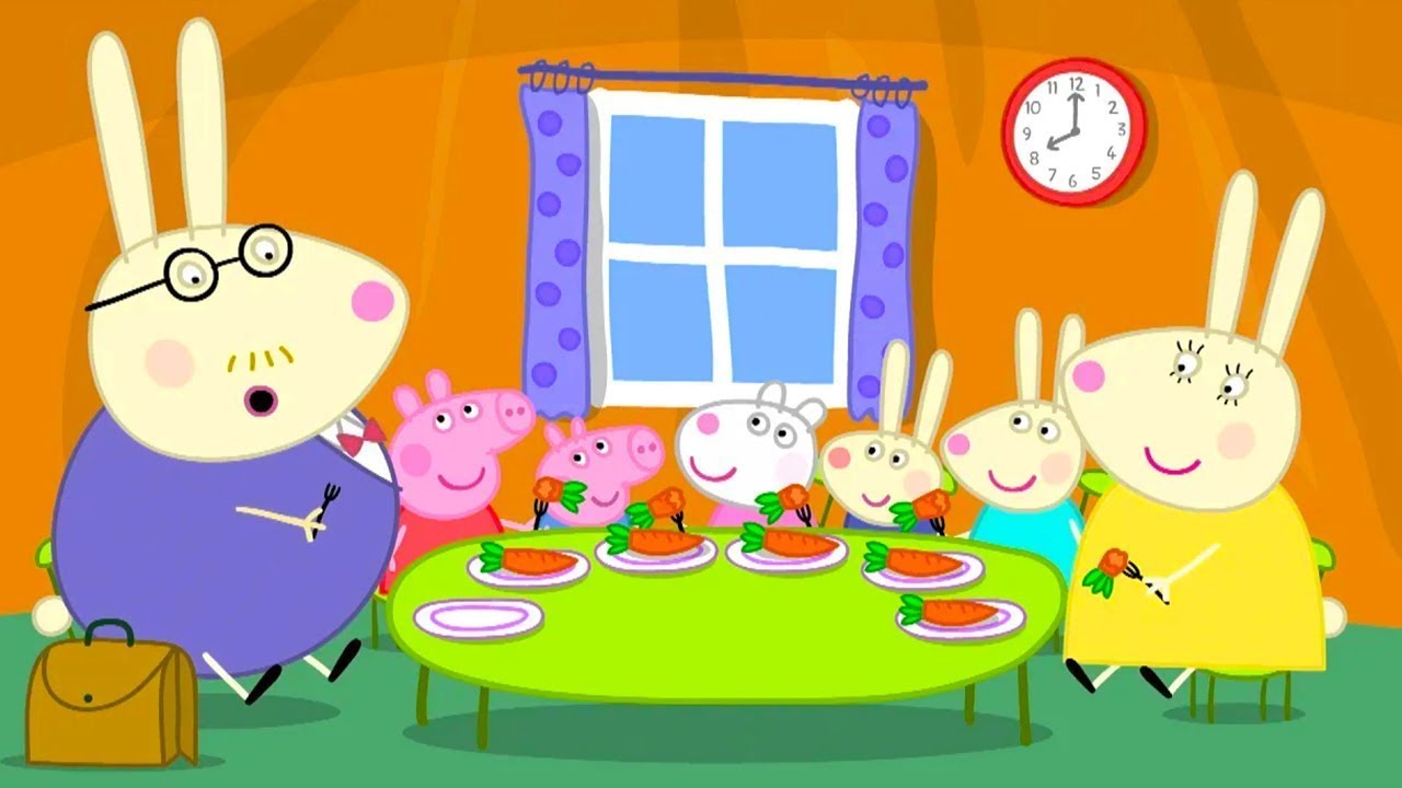Dinner with the Rabbit Family 🥕 | Peppa Pig Official Full Episodes