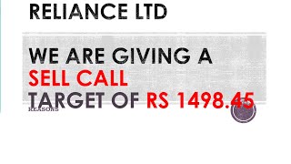 RELIANCE INDUSTRIES LTD/SHARP CORRECTION / SELL CALL @ RS 1498.45/