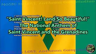 Saint Vincent and The Grenadines National Anthem with music, vocal and lyrics English