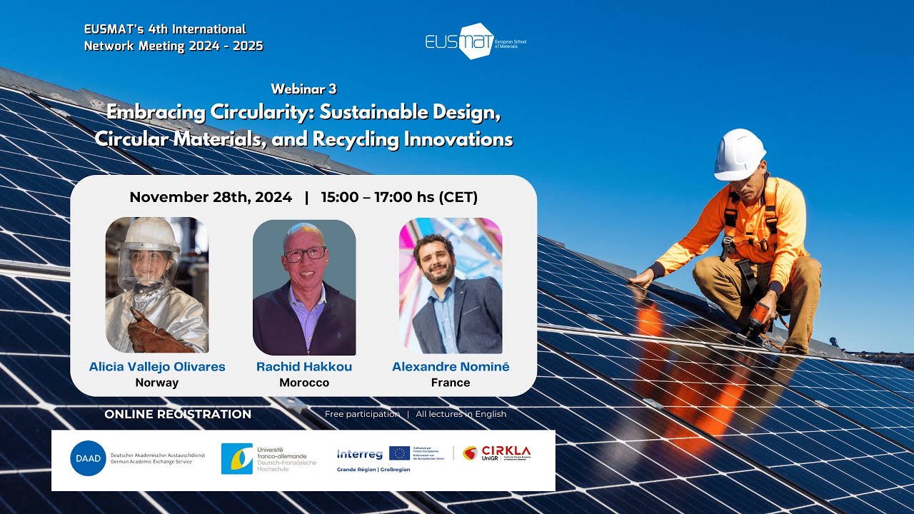 Webinar 3 - Embracing Circularity: Sustainable Design, Circular Materials, and Recycling Innovations