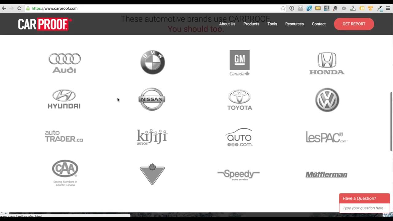 Alternative to Carfax.com-  Carproof.com  Vehicle History Report Sites