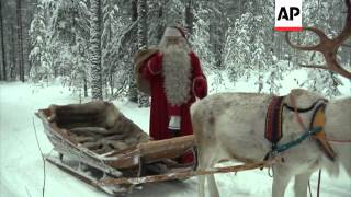 Santa Claus makes final preparations in Lapland before heading off on Christmas Eve