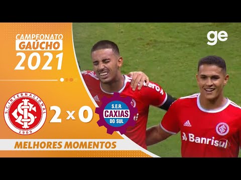 INTERNACIONAL 2 X 0 CAXIAS | MELHORES MOMENTOS | 6ª RODADA GAÚCHO 2021 | ge.globo