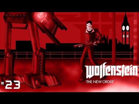 Lets Play Wolfenstein: The New Order Xbox 360 Part 23 | THE LONDON MONITOR! (Boss Fight)