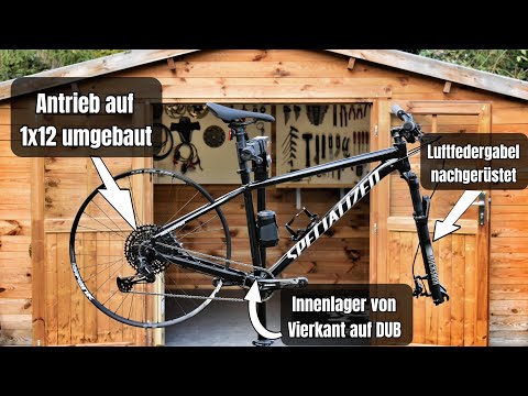 Günstiges MTB pimpen 😏 Schaltung auf 1x12 umrüsten | Vierkant Innenlager umbauen auf DUB 🛠 Tutorial