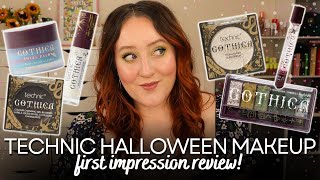 TECHNIC *GOTHICA* MAKEUP REVIEW! *NEW* Halloween Cosmetics Collection First Impression Try On 2025