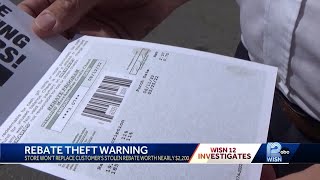 Consumer alert: Thousands of dollars in store rebates stolen