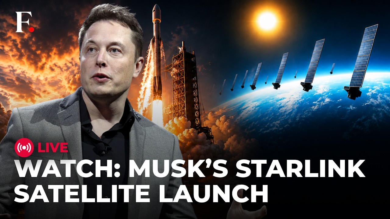 SPACE X LAUNCH LIVE: Fresh Batches of Starlink Satellites to be Launched from Space Force Base