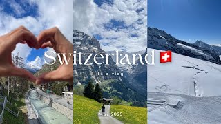 【trip vlog】ツェルマットとグリンデルワルトを巡る春の4泊5日スイス旅行🇨🇭 | グレイシャーパラダイス | ユングフラウヨッホ | ハイキング | アラサー夫婦旅 | 2025年5月