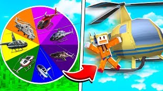 GIRA LA RULETA DE LA SUERTE Y GANA UN HELICÓPTERO DE LUJO EN MINECRAFT !! EL MEJOR DEL MUNDO